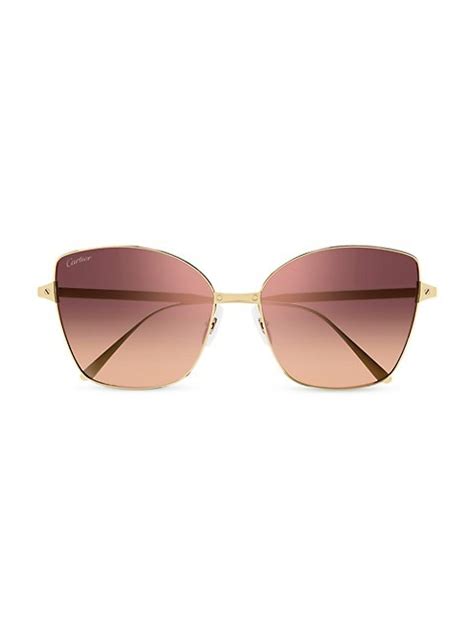 Shop Fendi 61MM Cat Eye Metal Sunglasses 